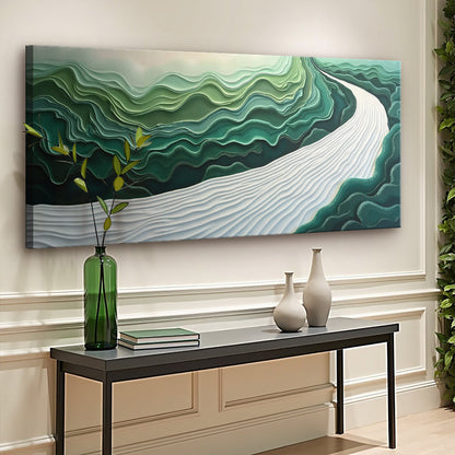 Green Rivers Abstract Wall Art III