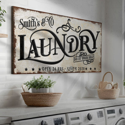 The Laundry Room Sign VI