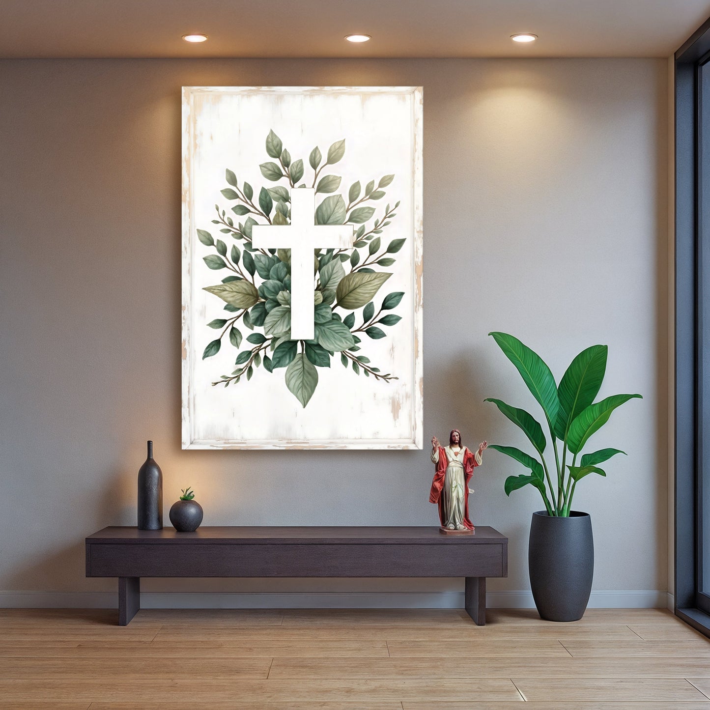 Minimalist Cross Faith Wall Art II