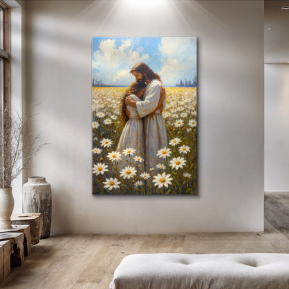 Jesus Hugging Woman Faith Wall Art II