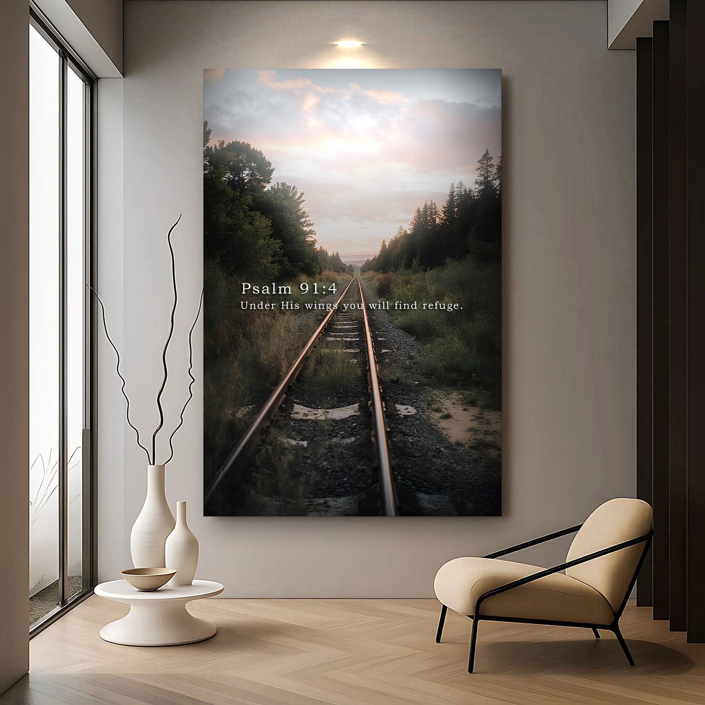 Under His Wings You Will Find Refuge - Psalm 91:4 Faith Wall Art