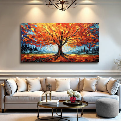 Autumn Fire Impasto Wall Art