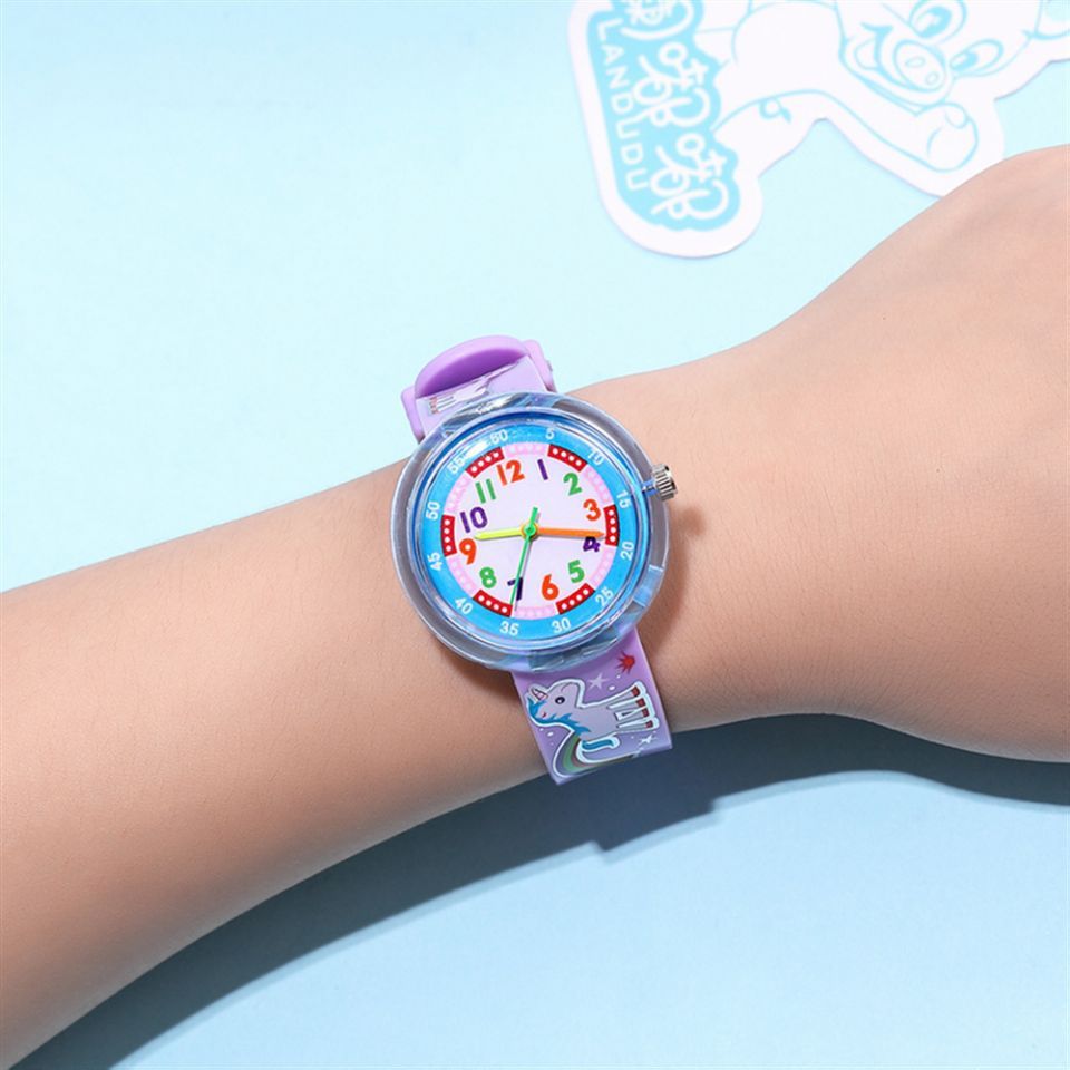 Cute Cartoon Transparent Silicone Children's Watch