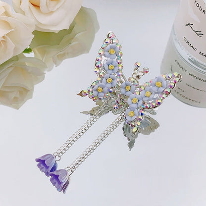 Children's Moving Butterfly Barrettes Super Fairy Side