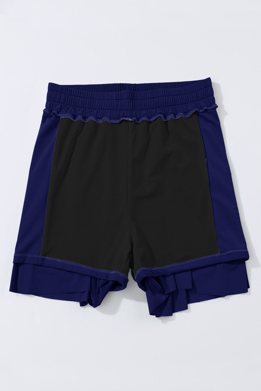 Drawstring Elastic Waist Ruffle Shorts Bikini Bottom