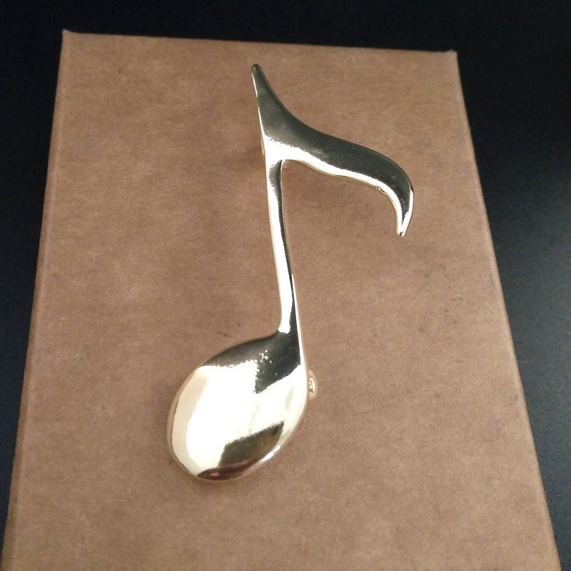 Simple Natural Musical Note Pin Brooch