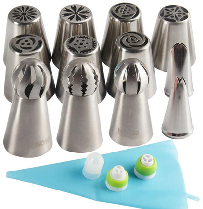 11pcs Russian Tulip Icing Piping Nozzles