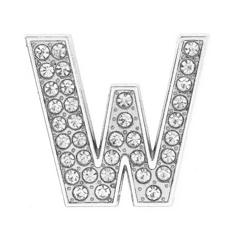 Chrome White Diamond Letters Pet Collar Beads