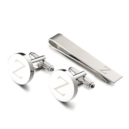 French A Letter Men's Cufflinks Collar Clip Suit