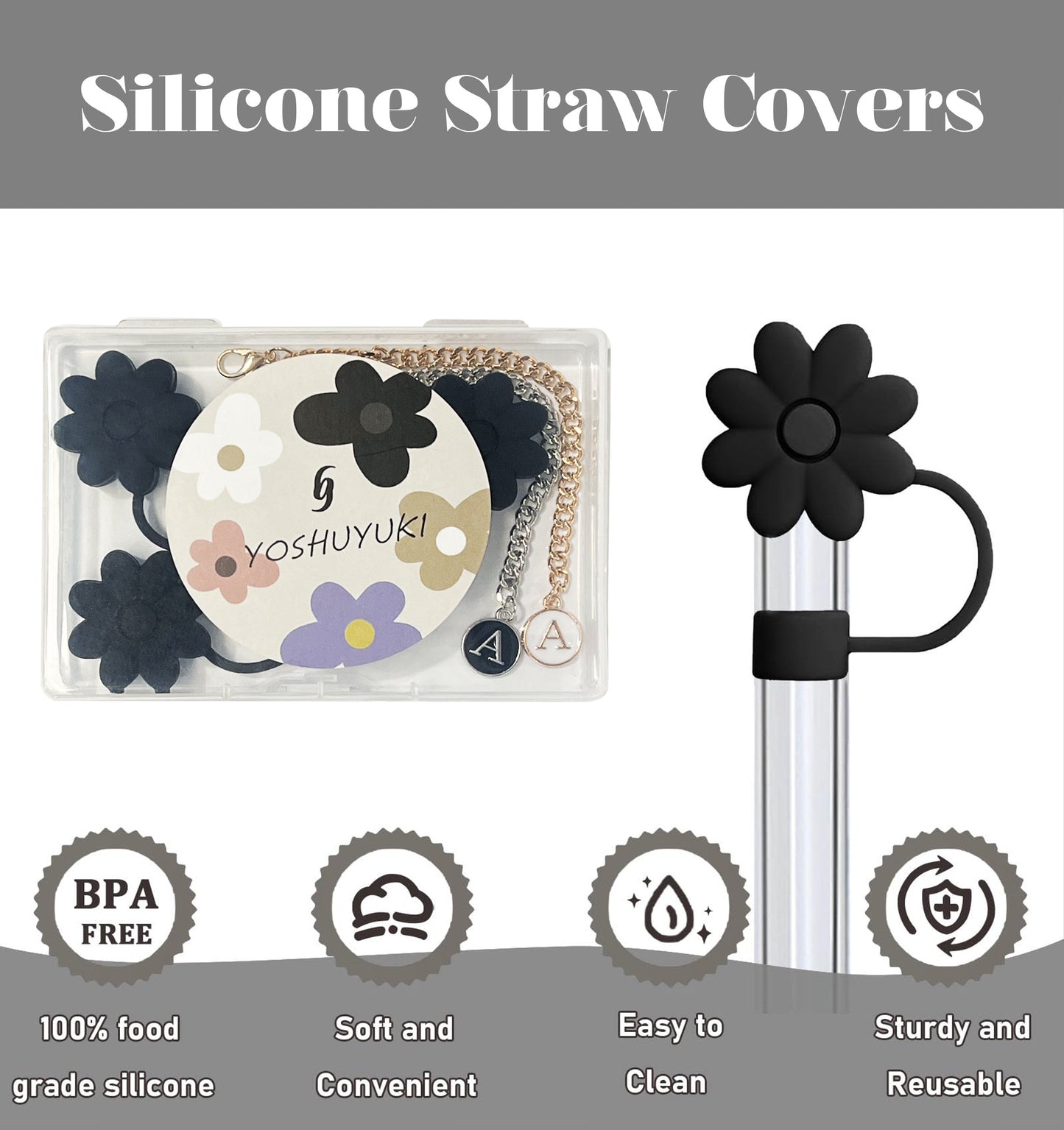 Tumbler Letter Handle Charms - 5PCS