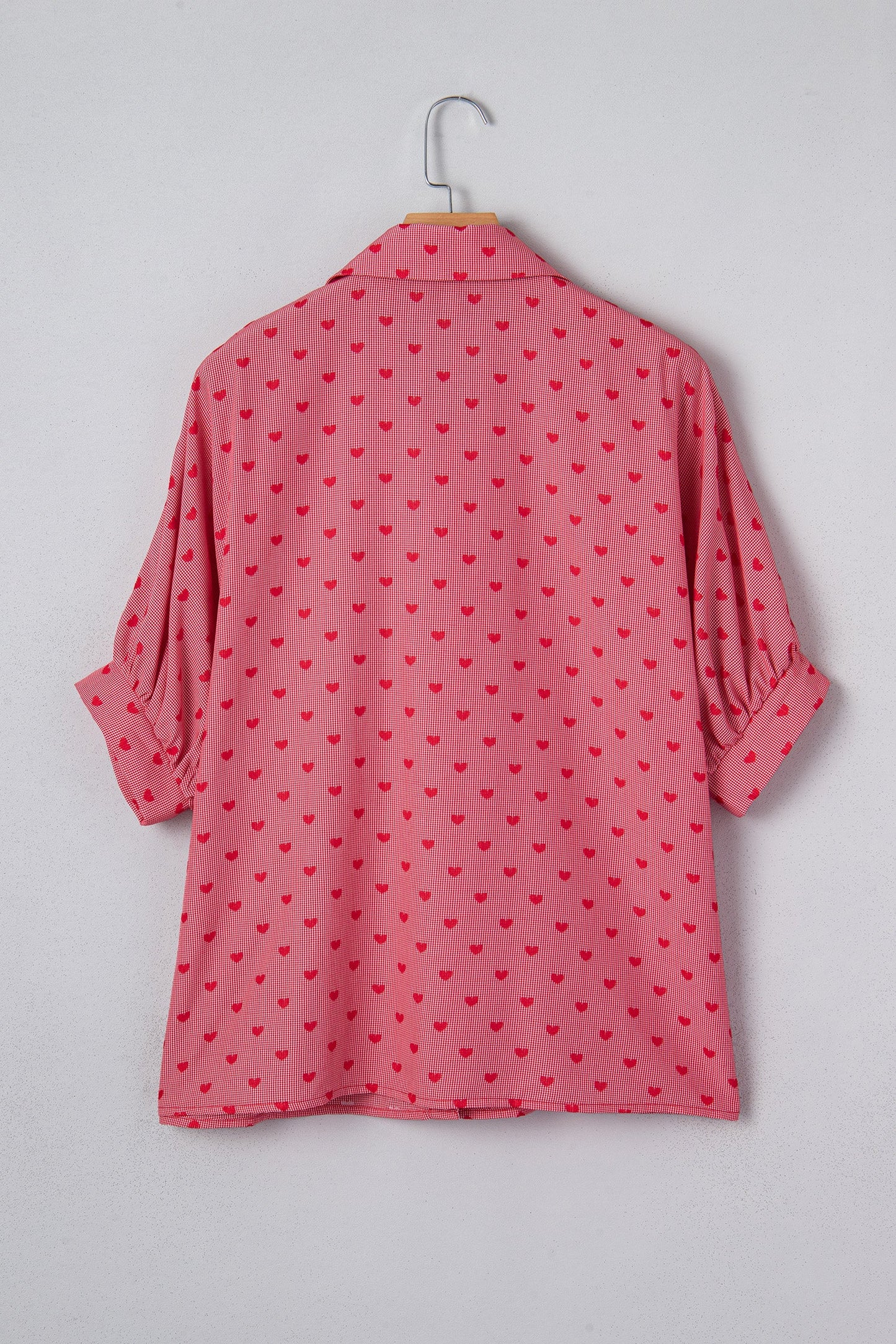 Valentine Heart Shape Loose Half Sleeve Shirt