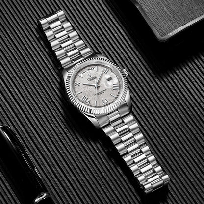 Men's Automatic Stainless Steel Sapphire Calendar Watch