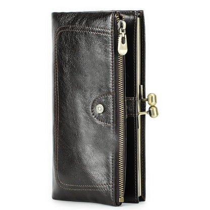 Black Angel First Layer Cowhide Women's Wallet