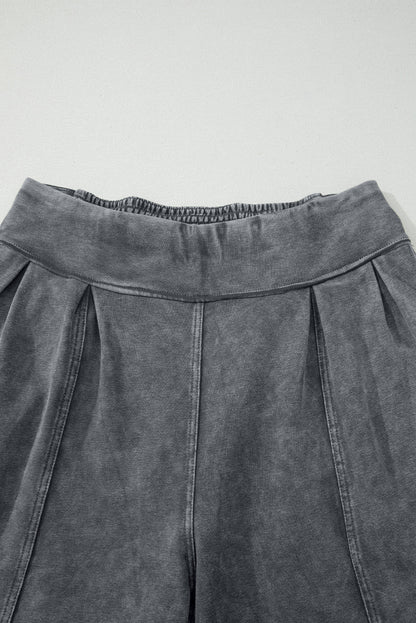 Solid Mineral Wash Jogger Style Pants