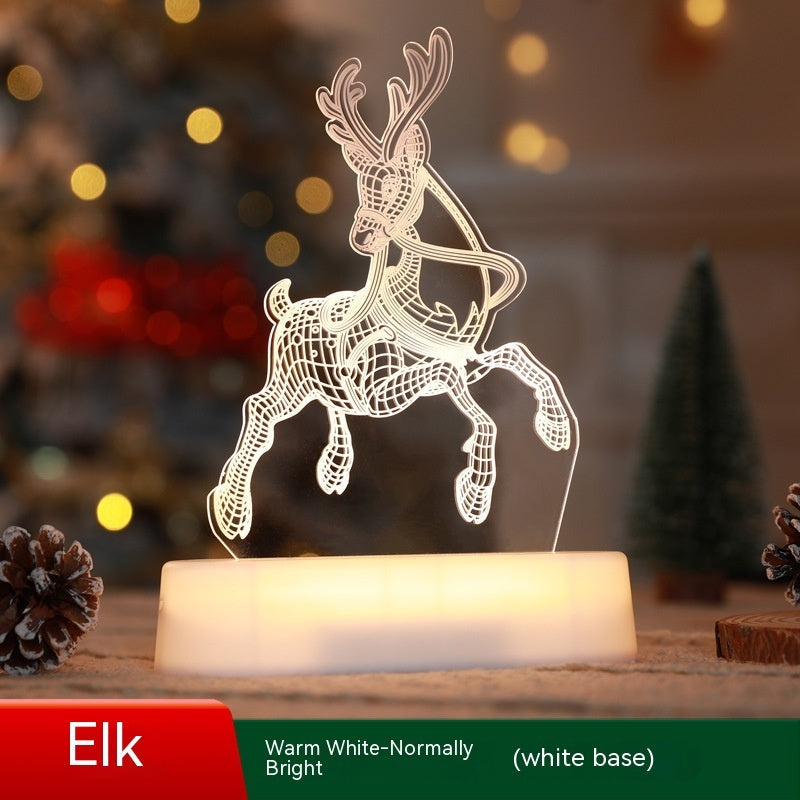 3D Christmas LED Night Light Acrylic Gift Decor