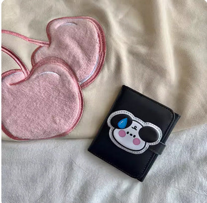 Floral Dachshund Three-fold Wallet Large Capacity