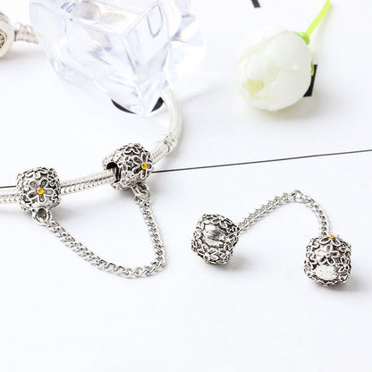DIY Mouse Head Diamond Alloy Beads Bracelet