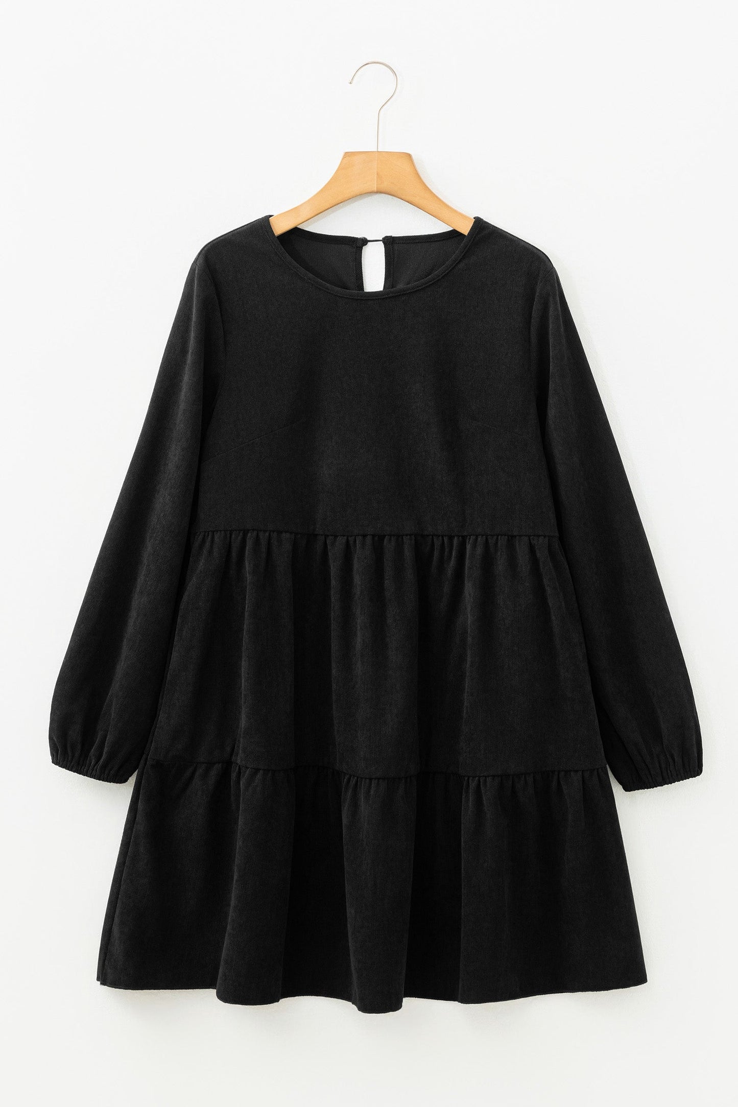 Lantern Sleeve Tiered Mini Dress