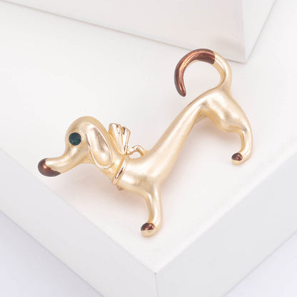 Cute Dripping Oil Sausage Dog Animal Pin