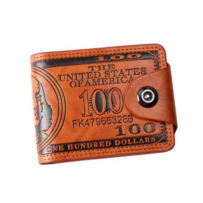 Personalized Men's Bifold Wallet Buckle Closure