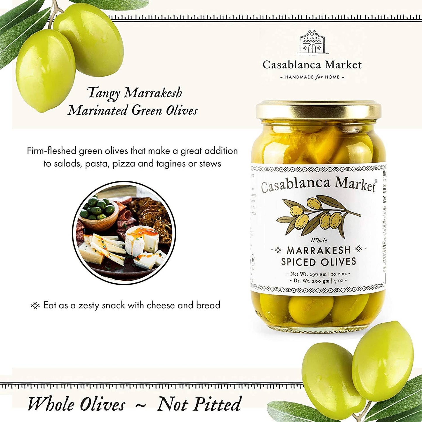 Casablanca Market Marrakesh Spiced Green Olives