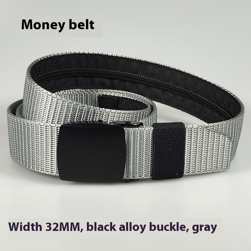 Black Nylon Women's Outdoor Security Belt