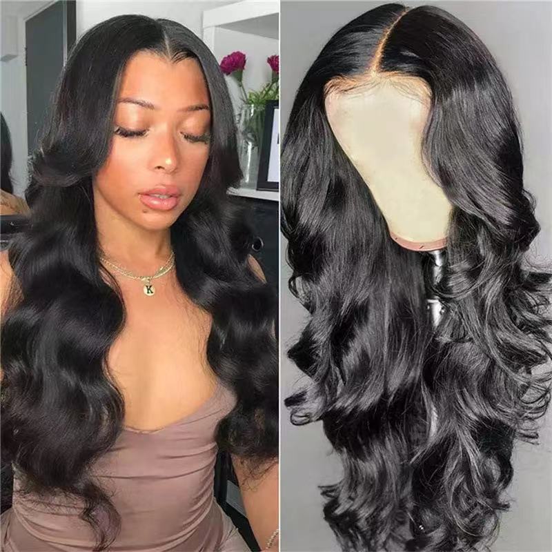European and American Lace Front Long Roll Wig