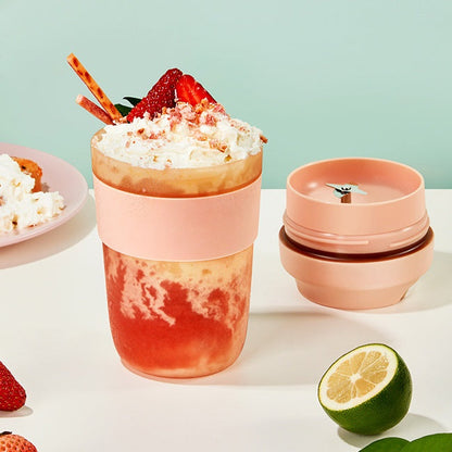 Portable 4-Blade Blender Juicer Cup 400ml