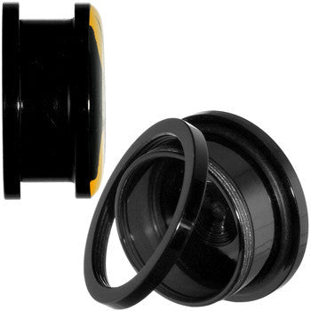 1 inch Black Acrylic Batman Screw Fit Plug Set