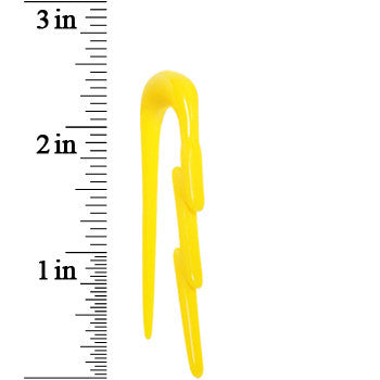 0G Yellow Acrylic Lightning Bolt Taper