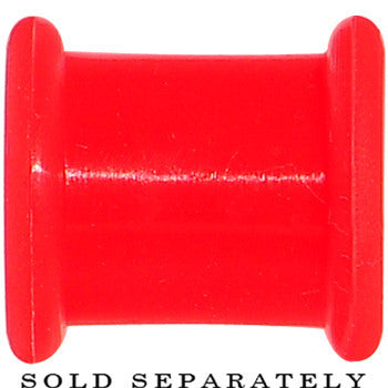 0G Red Flexible Silicone Flat Spiral Plug