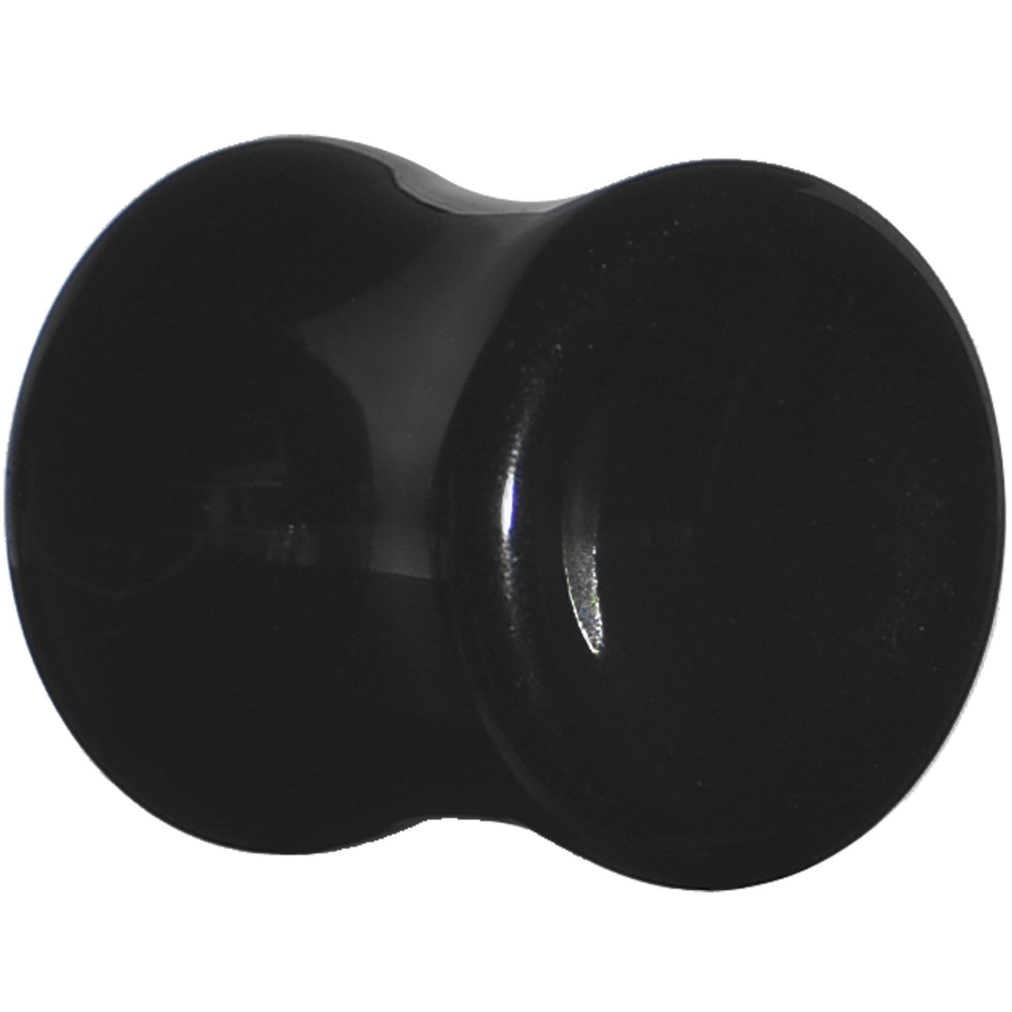 00G Natural Black Obsidian Saddle Plug Set