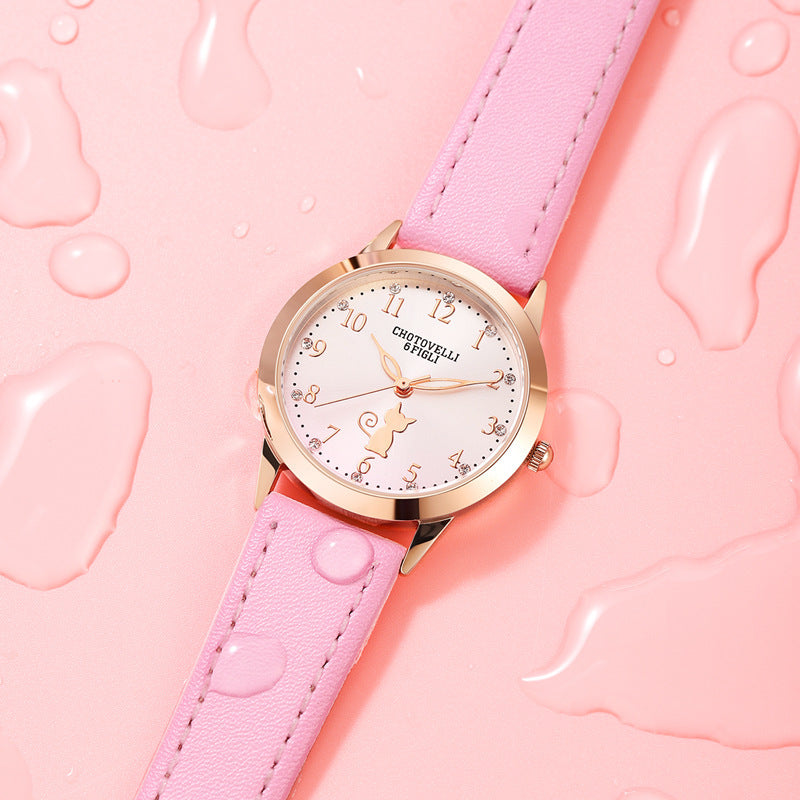 High School Student Cartoon Pointer Watch