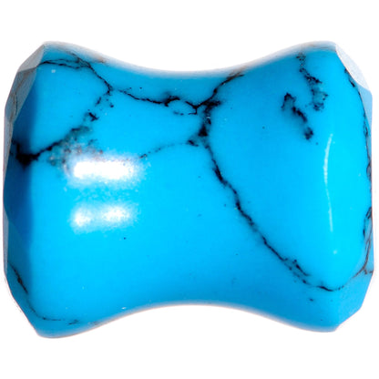 0G Turquoise Semi Precious Stone Saddle Plug Set
