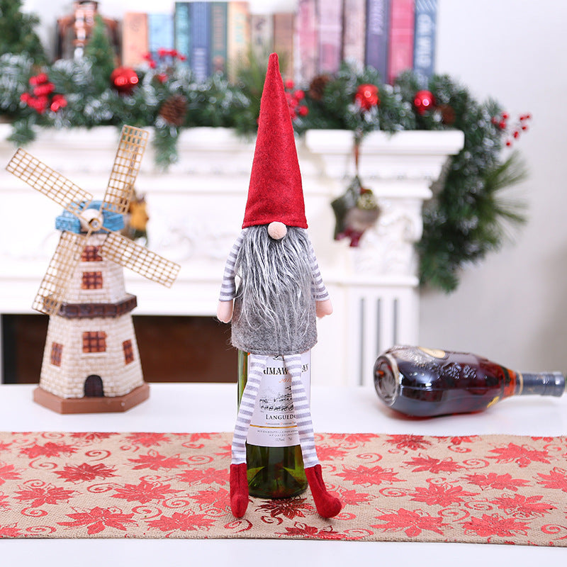 Christmas Wine Bottle Socks Decor