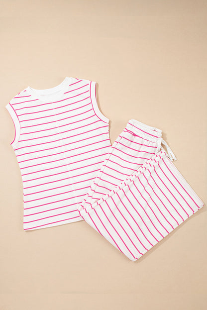 Stripe Top and Pants Set