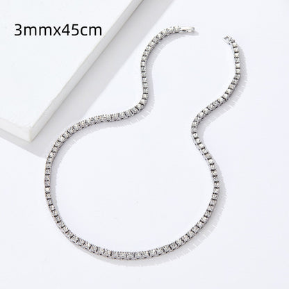 S925 Sterling Silver Octagonal Snake Bones Chain