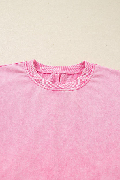 Valentine Solid Mineral Wash Crewneck Sweatshirt