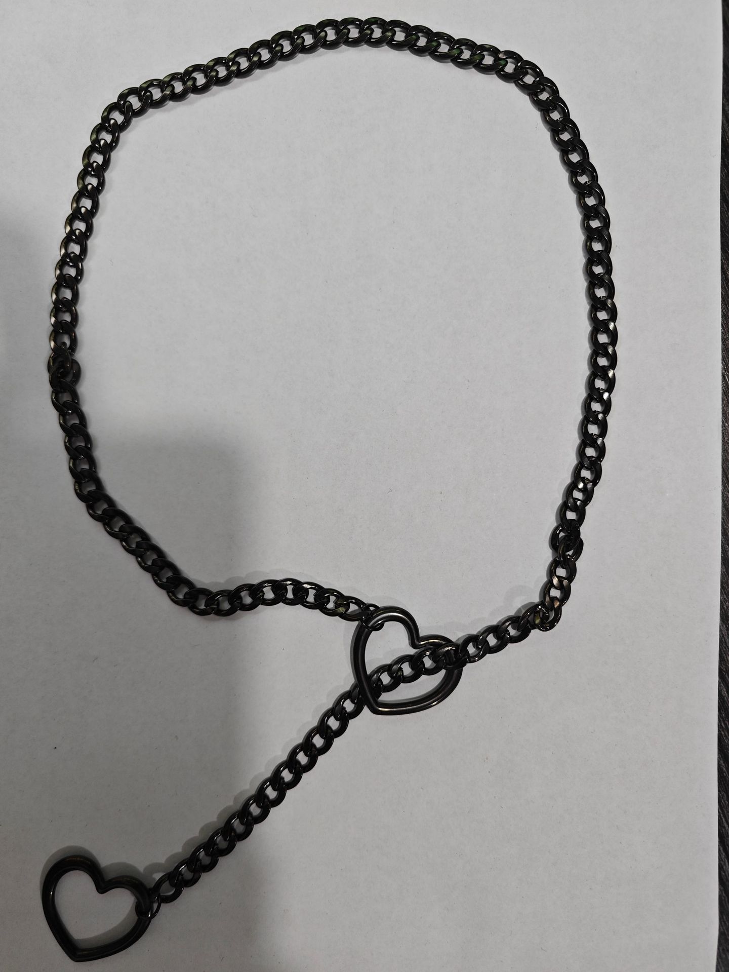 Gothic Cuban Adjustable Love Heart Necklace