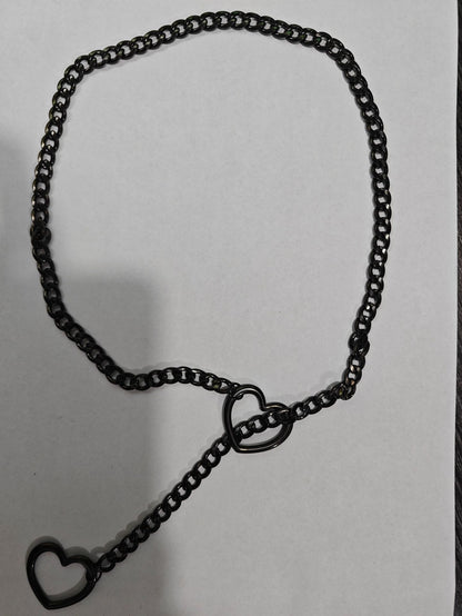 Gothic Cuban Adjustable Love Heart Necklace