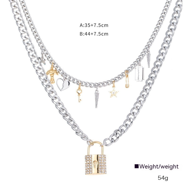 Exquisite Punk Copper Alloy Pendant Necklace