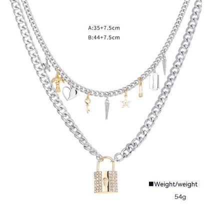 Exquisite Punk Copper Alloy Pendant Necklace