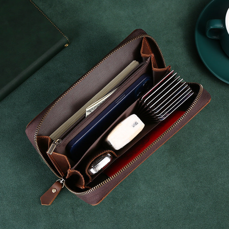 Leather Hand-held Mobile Phone Wallet