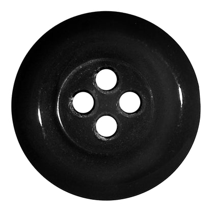 0G Acrylic Black Button Saddle Plug
