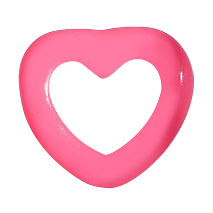 0G Pink Acrylic Hollow Heart Tunnel