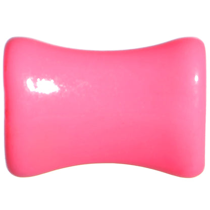 0G Pink Acrylic Hollow Heart Tunnel