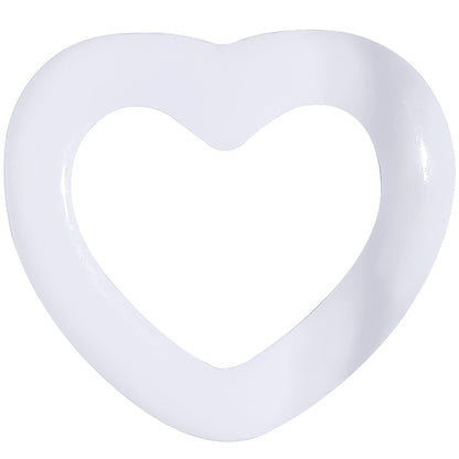 00G White Acrylic Hollow Heart Tunnel