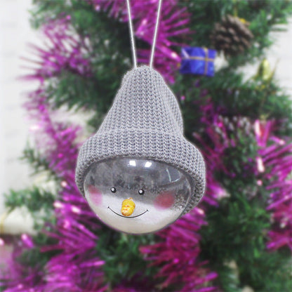 Creative Christmas Snowman Plastic Ball Pendant Decor