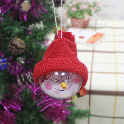 Creative Christmas Snowman Plastic Ball Pendant Decor