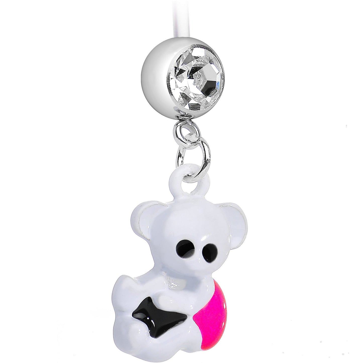 Baby Pink Girl Bear Pregnancy Belly Ring